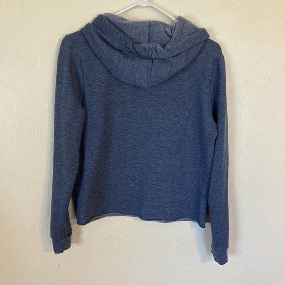 Modern Lux Juniors Short Waisted Smile Graphic Hoodie Size Large - Picture 4 of 10